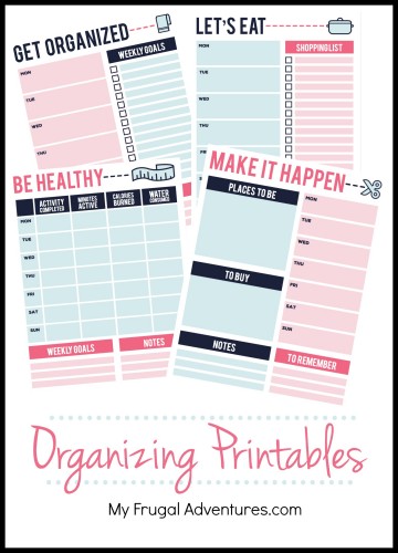 Organizing Printables