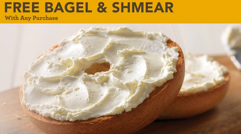 Einstein Bros Bagels Free Bagel And Shmear With Any Purchase 2 9