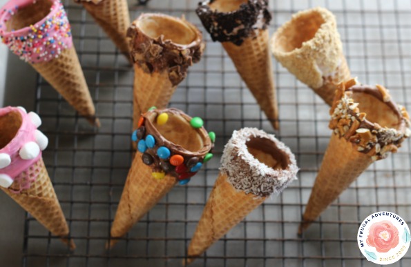 Dipped Ice Cream Cones DIY
