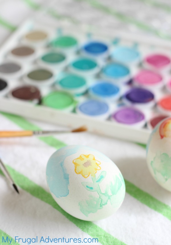 watercolor dyed eggs