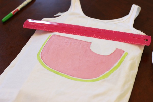 how to paint a watermelon shirt