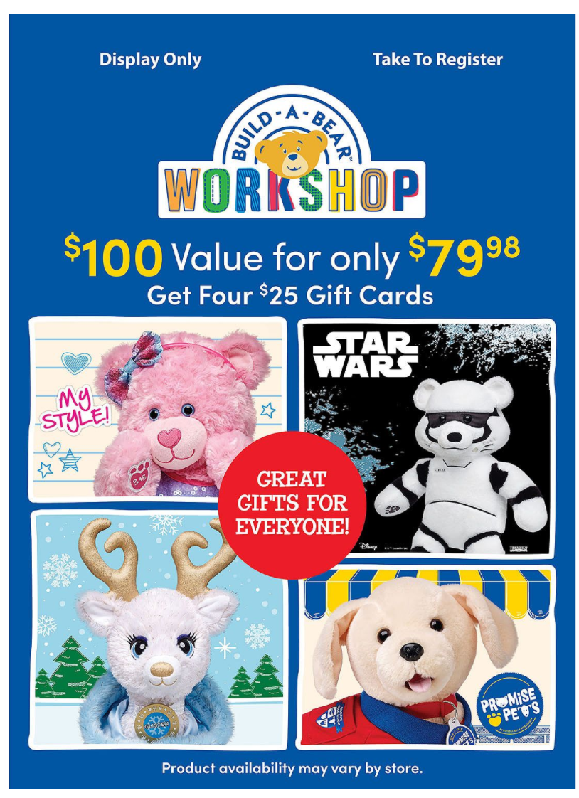 Buy your Build A Bear Gift Card at a Discount [30% off]