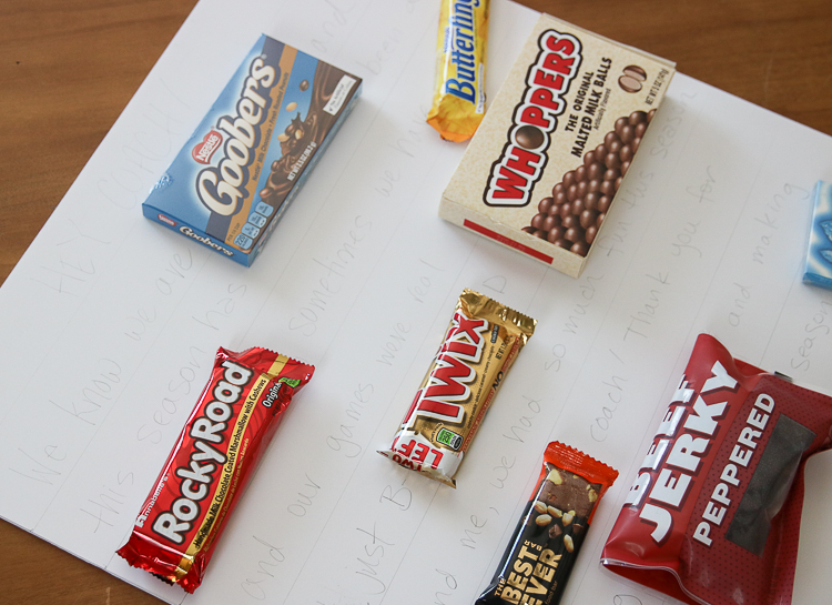 How To Make A Candy Bar Card Coach Gift Idea My Frugal
