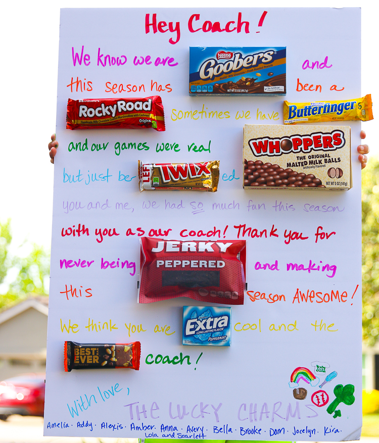 How to Make a Candy Bar Card (Coach Gift Idea) - My Frugal Adventures